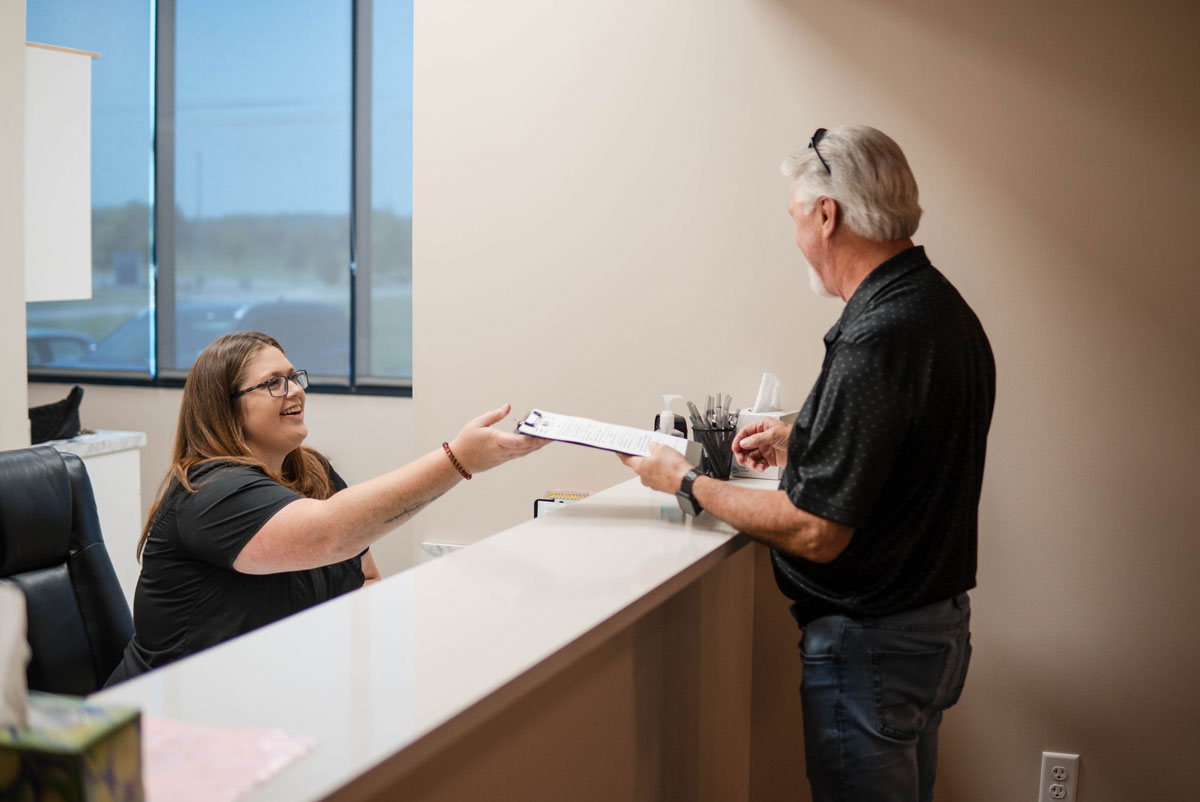 podiatry clinic front desk